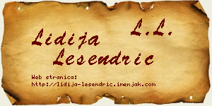 Lidija Lesendrić vizit kartica